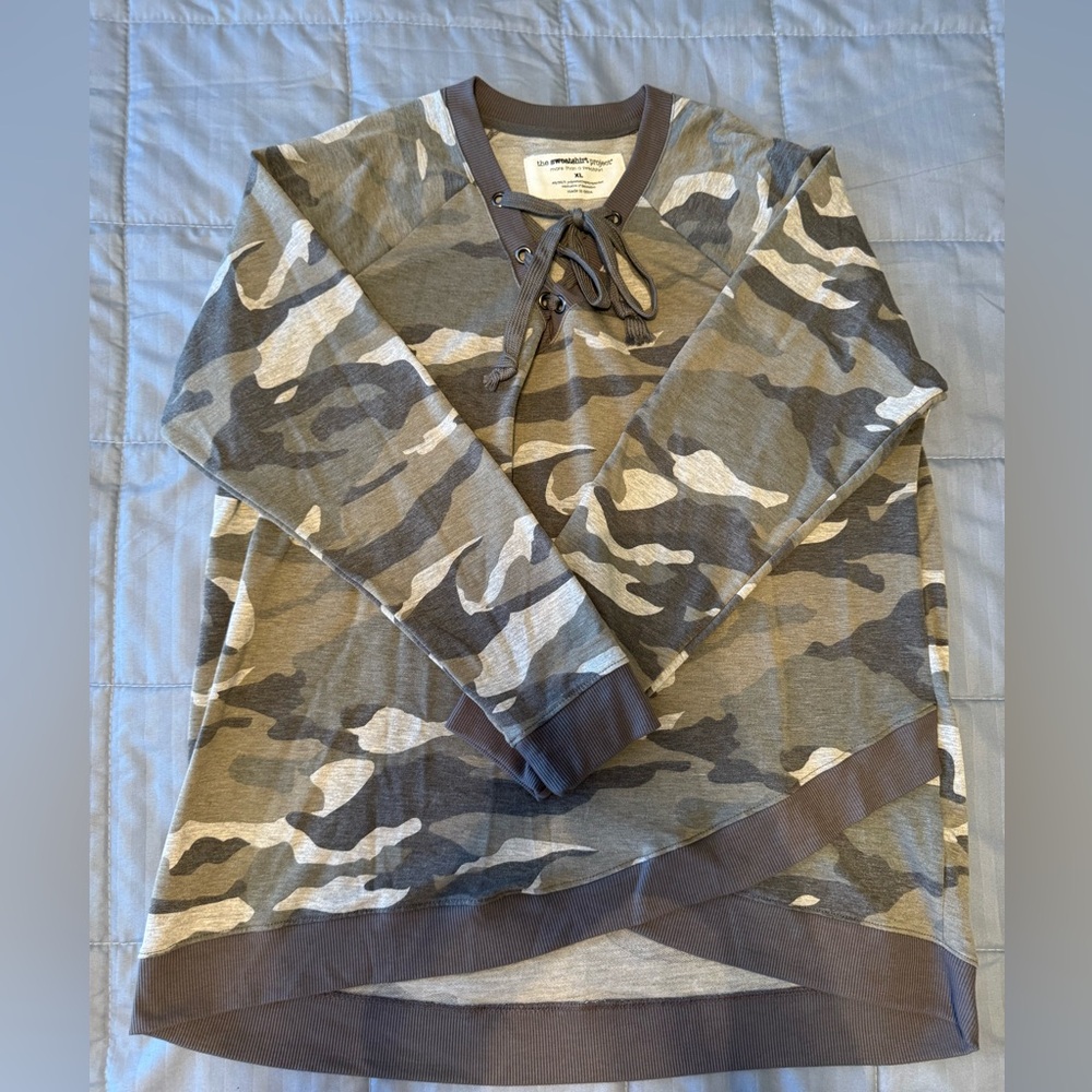Camo print oversized sweatshirt